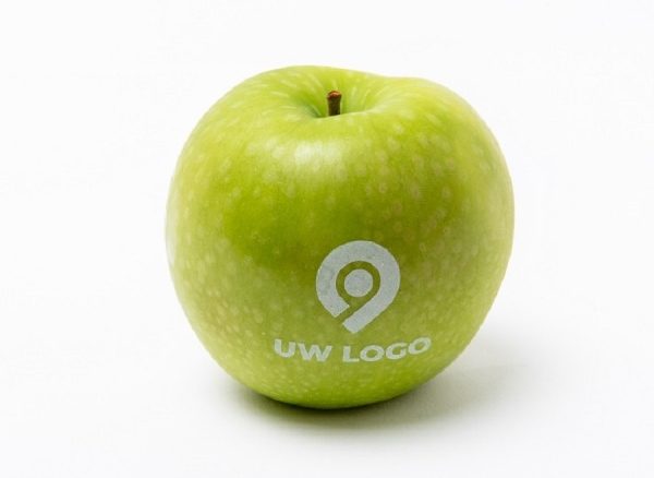 fruit met logo - eenvoud reclame